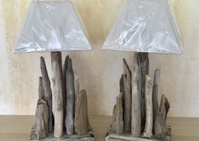 Lampes en bois flotté Trémorgat